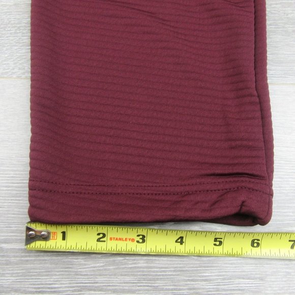 Nike Pro Dri-FIT Fleece Fitness Pants Men's Size Medium Maroon Black NEW - Picture 10 of 13